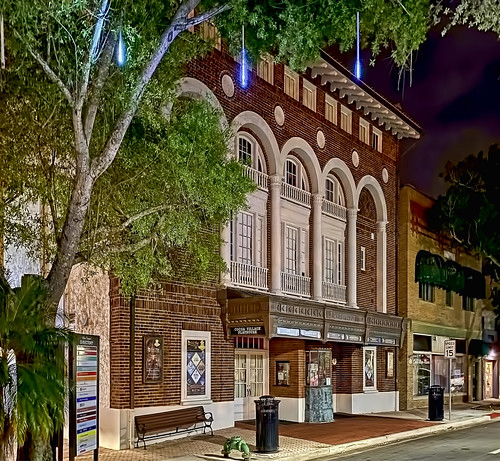 The Historic Cocoa Village Playhouse, 300 Brevard Avenue, Cocoa, Florida, USA / Opened: August 18, 1924, / Renovated: 2012, 2014 / Built by: W. H. Bower Construction Company / Added to NRHP:  October 17, 1991