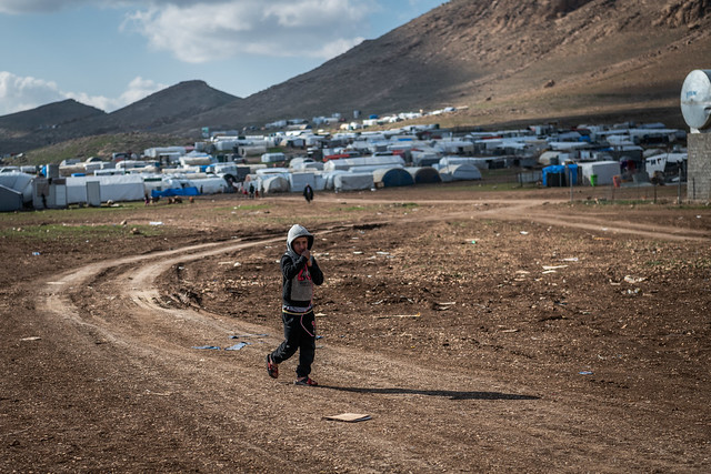 Children play on Mount Sinjar, where many Yazidis remain displaced, more than four years after ISIS