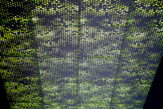 Green Lighted Dots Ceiling