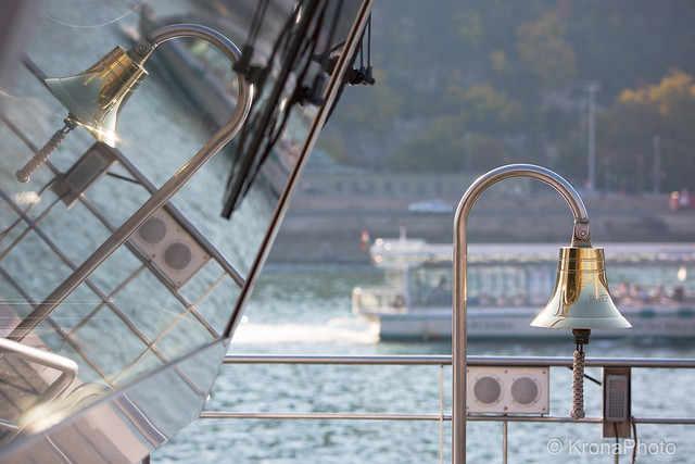 Riverboat reflection, Danube, Hungary
