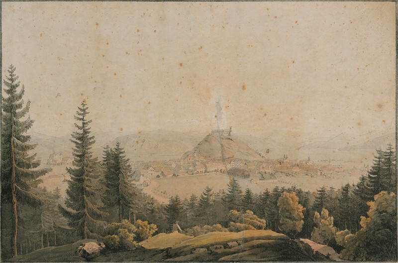 Johann Fischbach (1797-1871) - Pogled na Ljubljano s severa