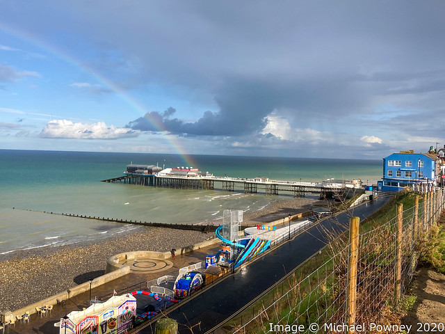 Cromer  - Rainbow view from Peddar's Way, from the Norfolk Coastal Path