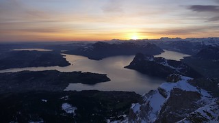 sunrise Lake Lucerne Vierwaldstättersee Switzerland