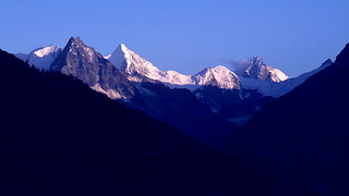 Alpenglow in Val d'Anniviers (agosto 1982)