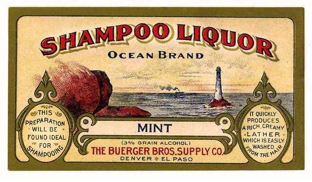 Shampoo Liquor, 3% alcohol -- about 1910