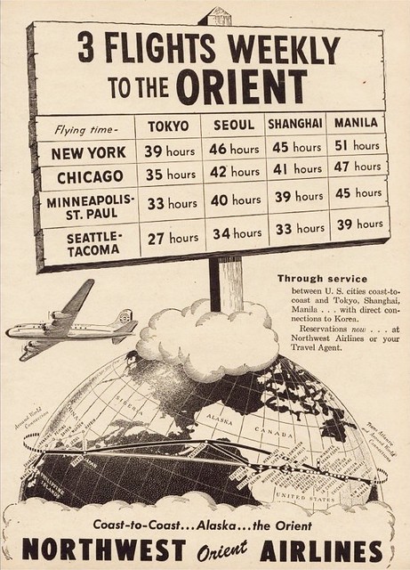 3 Flights Weekly to the ORIENT - 1940
