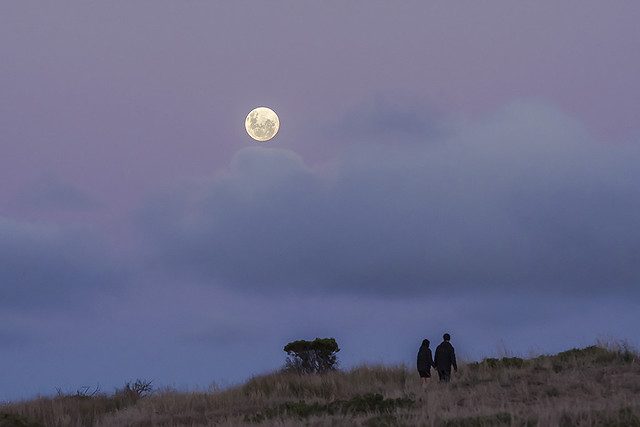 Full moon over Phillip Island