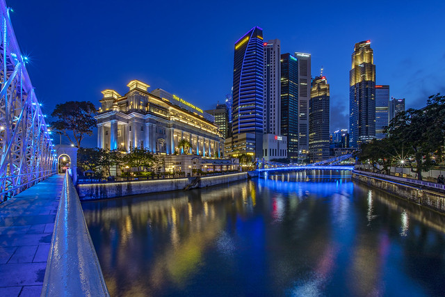CITY TURNS BLUE @ DownTown CityScape, Singapore