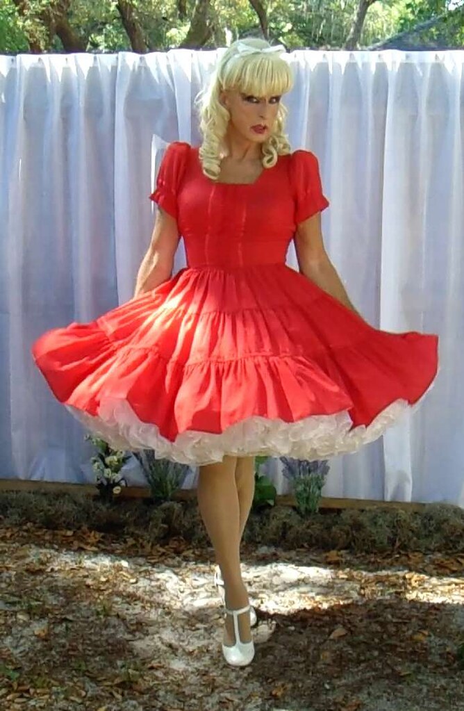 beautiful red Rockmount square dance dress and petticoats | Flickr