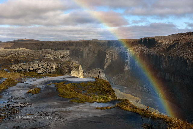 Rainbow at Dettifox, Iceland