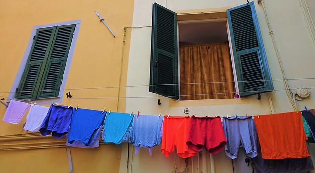 Someone likes colourful underwear