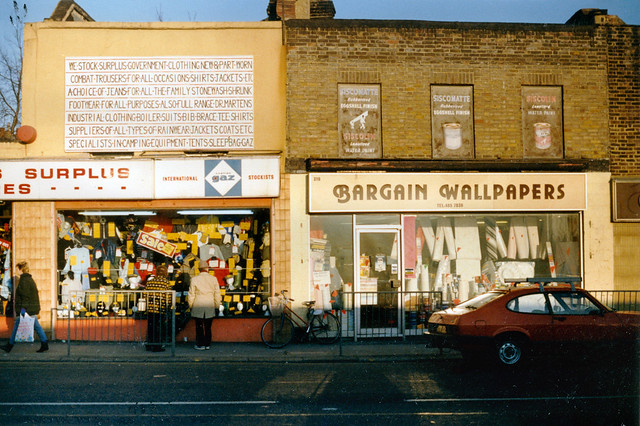 Shops, Kentish Town Rd, Kentish Town, Camden, 1987,