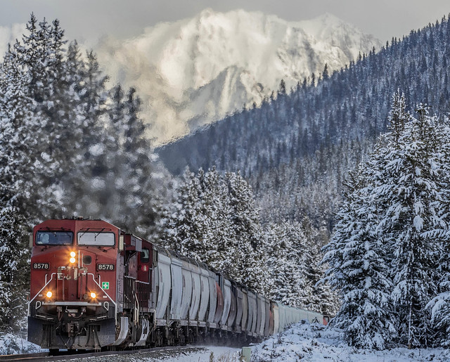 Canadian Pacific Rail through the Rocky Mountains.