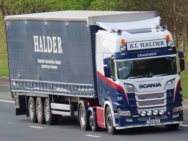 B I Halder, Scania R650 V8 (Y50HLD) On The A1M Northbound