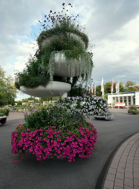 Blumen Ampel auf der ega in Erfurt