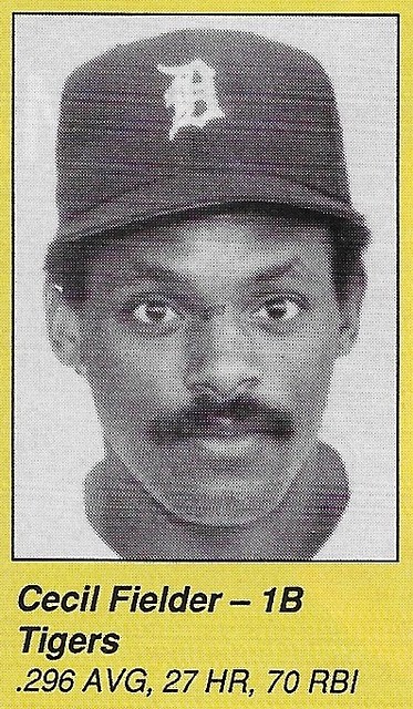 1990 All-Star Program Inserts - Fielder, Cecil