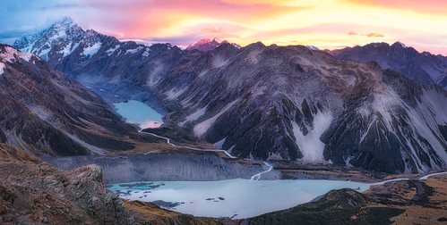 Morning Glory by cornelia-schulz-photography, aoraki aorakimtcook mtcook mtcooknationalpark mountains morning sunrise landscape lake muellerlake h