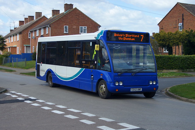 The Medway Shift: Trustybus (ex ASD Coaches) Optare Solo M850 CE52UWR (formerly F6ASD) Mountfitchet Road Stansted Mountfitchet 14/04/21