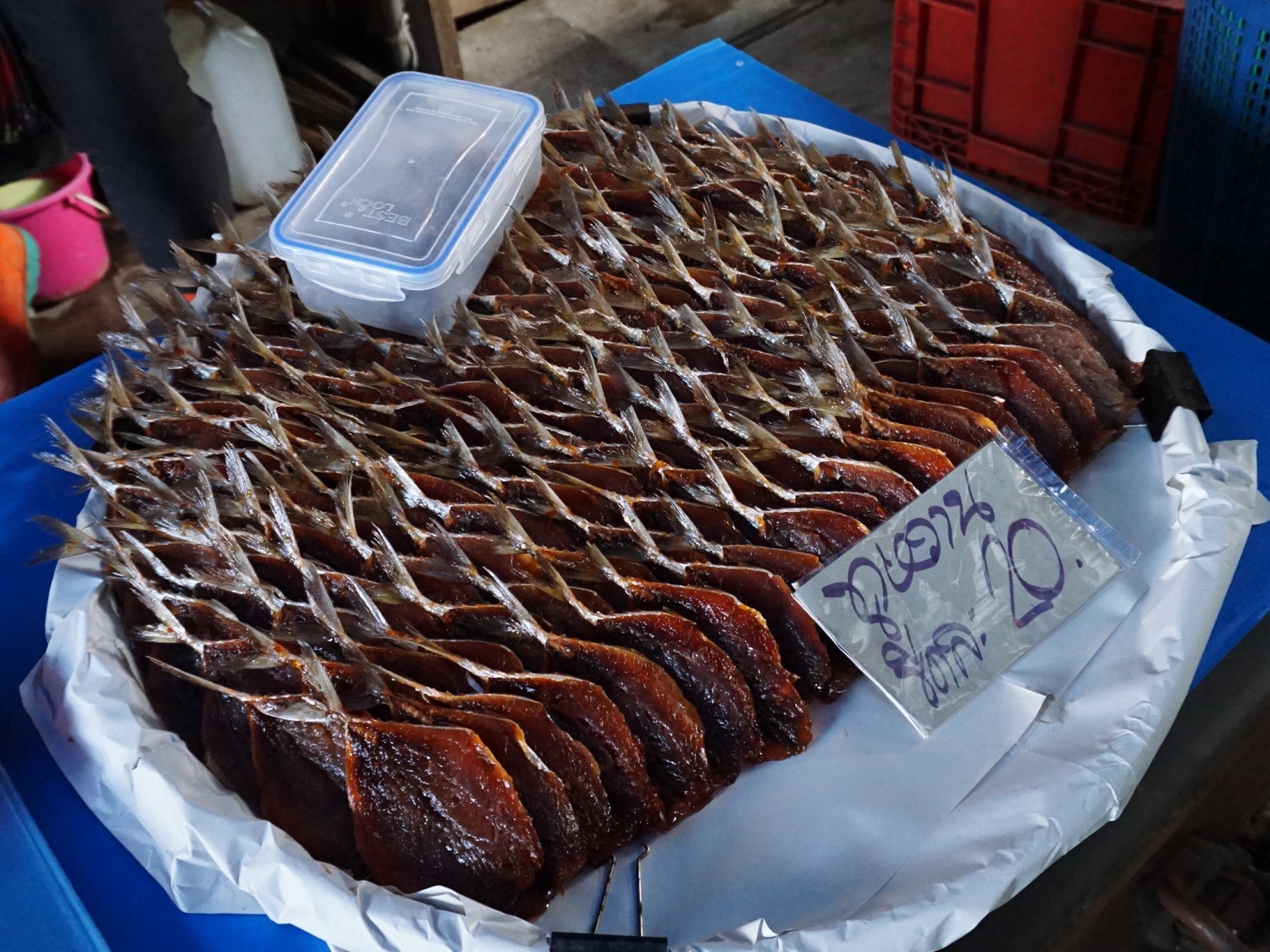 Maeklong Railway Market fish