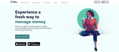 Screenshot of Mint's website home screen - Four Free Apps to Help You Budget