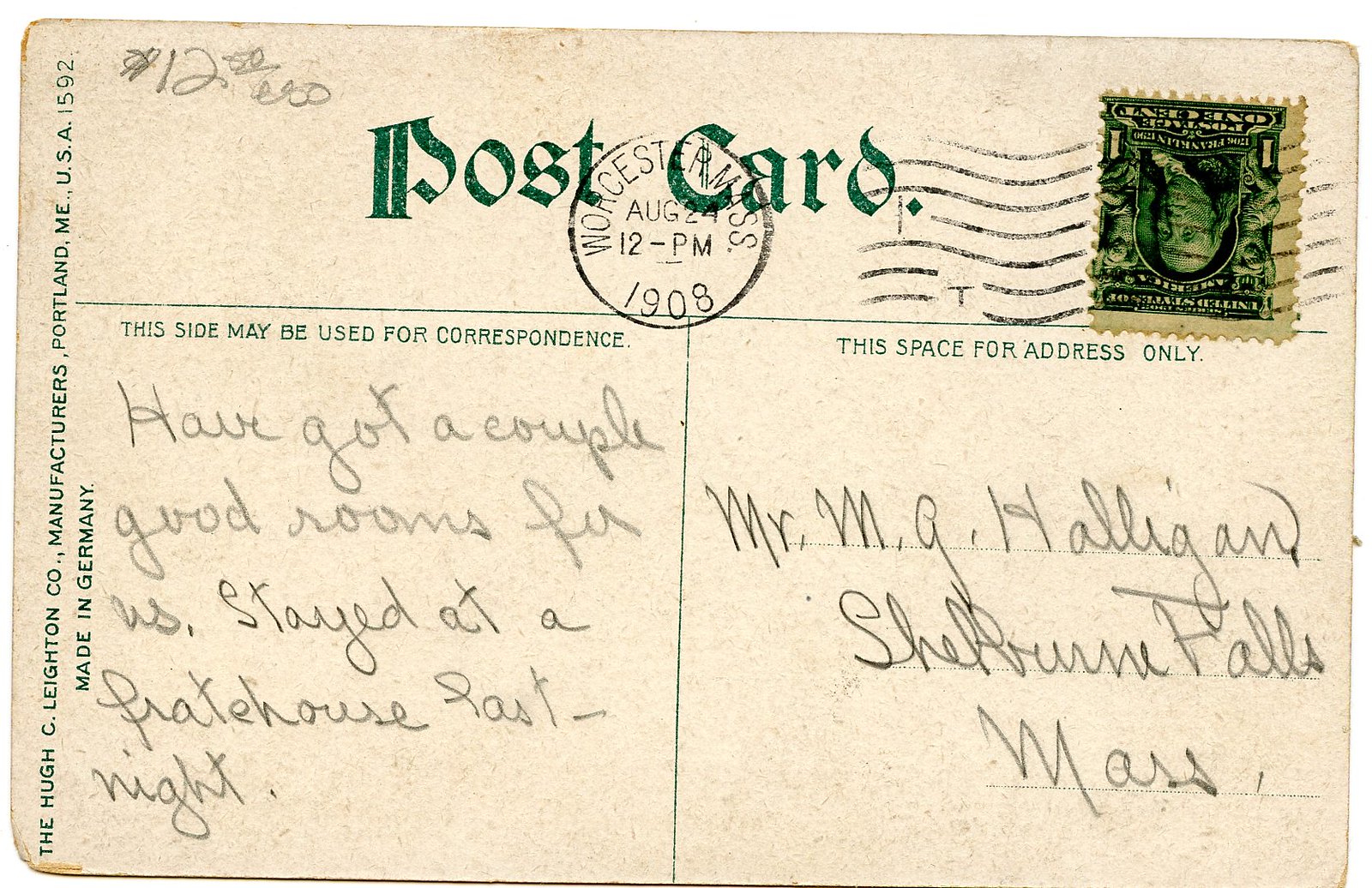 1907 post card