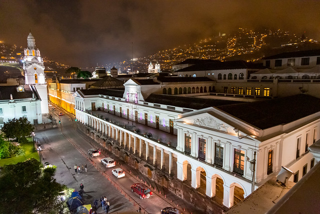 Armchair Traveling -  Casa Gangotena Plaza Grande - Plaza de la Independencia in Quito, Ecuador