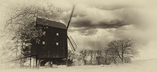 windmühle mühle falkenberg niederlausitz brandenburg südbrandenburg monochrome