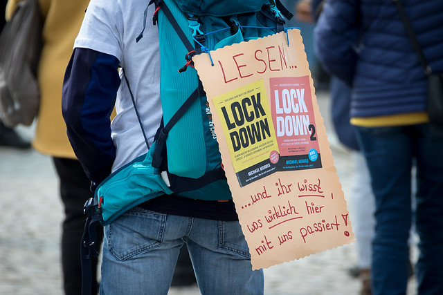 17.04.2021 – Unangemeldete Proteste gegen Corona-Maßnahmen in Saarbrücken