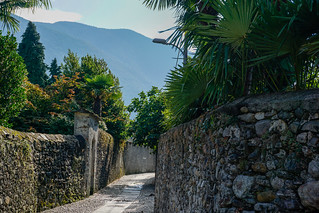 Beautiful footpath with dry stone walls spotted in Cannobio