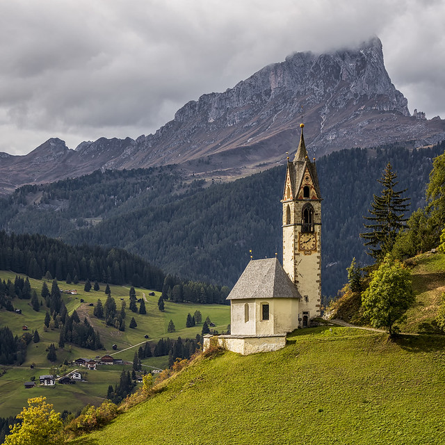 Chiesa di Santa Barbara, La Val, South Tyrol, Dolomites, Italy
