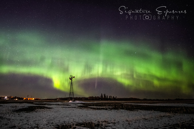 Aurora over Southern Manitoba