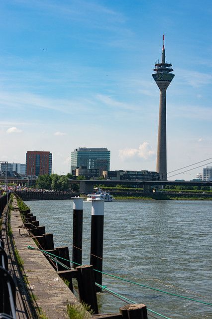 A view onto the skyline of Düsseldorf, Germany