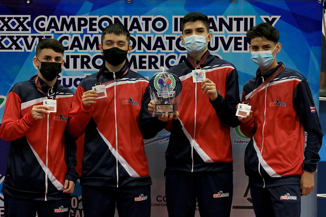 Premiación por equipos - Campeonato Centroamericano de Tenis de Mesa U15 y U19 Guatemala 2021