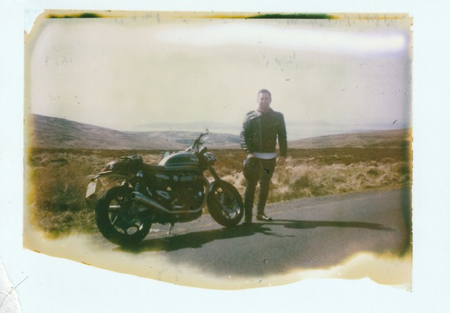 My Triumph and I on the Fairley Moor