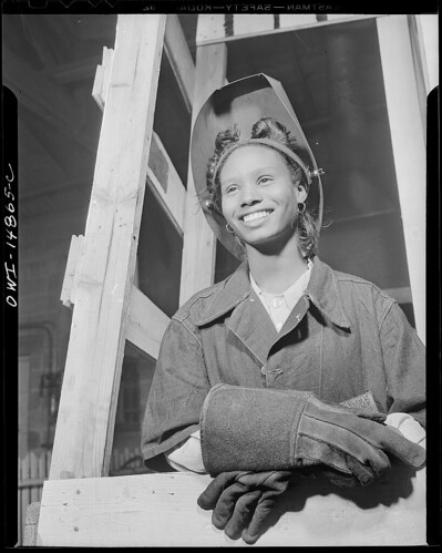 Daytona Beach, Florida. Bethune-Cookman College. Girl welder in the NYA (National Youth Administration) school (LOC)
