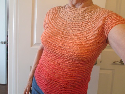 Rosemary finished her stunning Wilson Top by Allyson Dykhuizen using Hikoo Concentric Cotton!