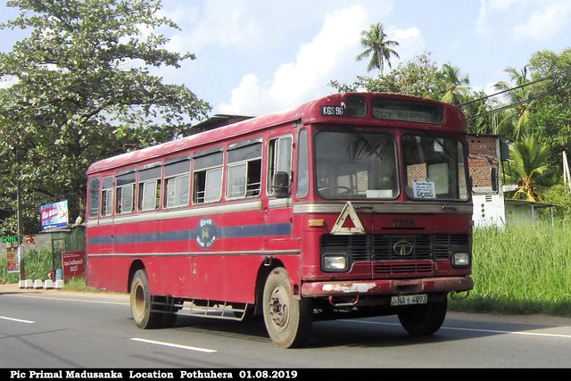 NA-4893 Kurunegala South Depot Tata LP 1510/52 B type bus at  Pothuhera in 01.08.2019