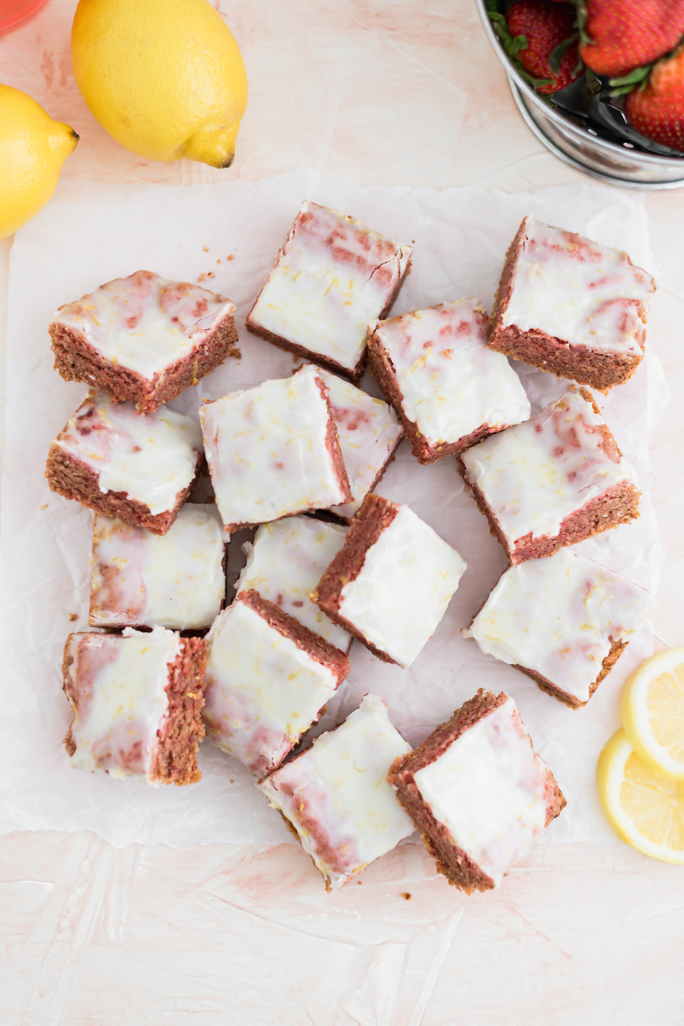 Looking for a sweet and zingy dessert perfect for spring? These Strawberry Lemonade Bars are quick to make and start with a lemon cake mix.