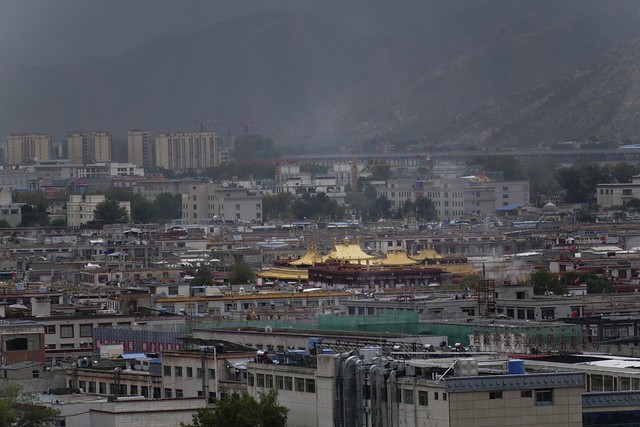 The golden roofs of the Jokhang Temple, Tibet 2019