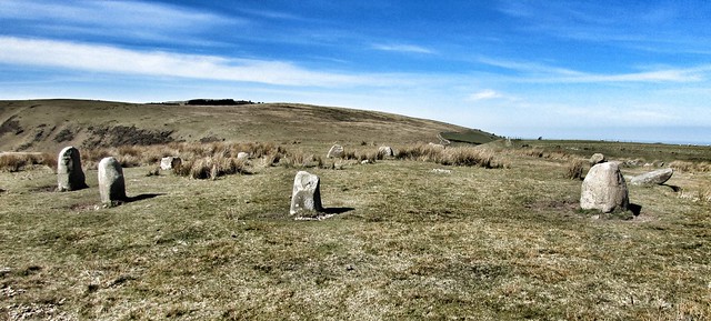 Kinniside Stone Circle (aka Blakeley Raise) towards Flat Fell