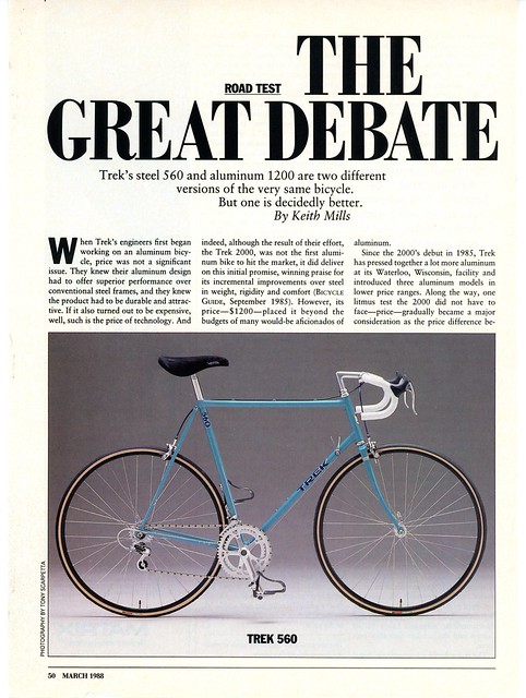 bg1988-03 00 Trek Debate - steel 560 vs alu 1200
