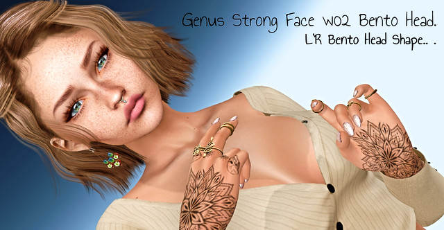 new, Genus Strong Face w002 Bento Head Shape -