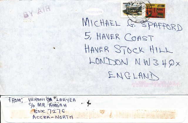 IMG_0033 MGS Memorabilia Letters and Writings: Letter from Veronica Laryea Accra Ghana to MGS Havercourt London 20th March 2000