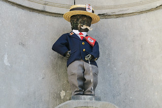 Manneken-Pis in the Order of the Brussels Moustache