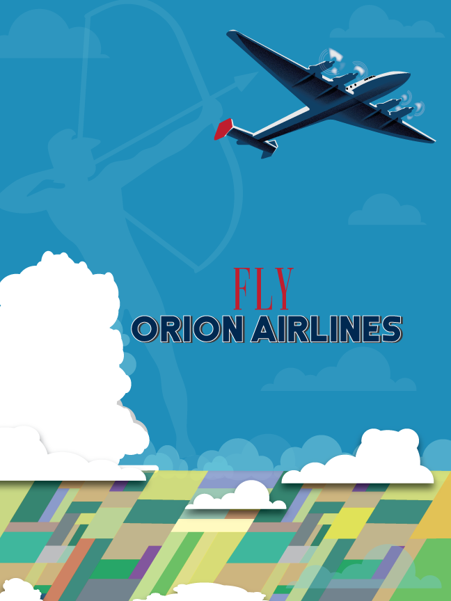Orion Airways Vintage Style Poster
