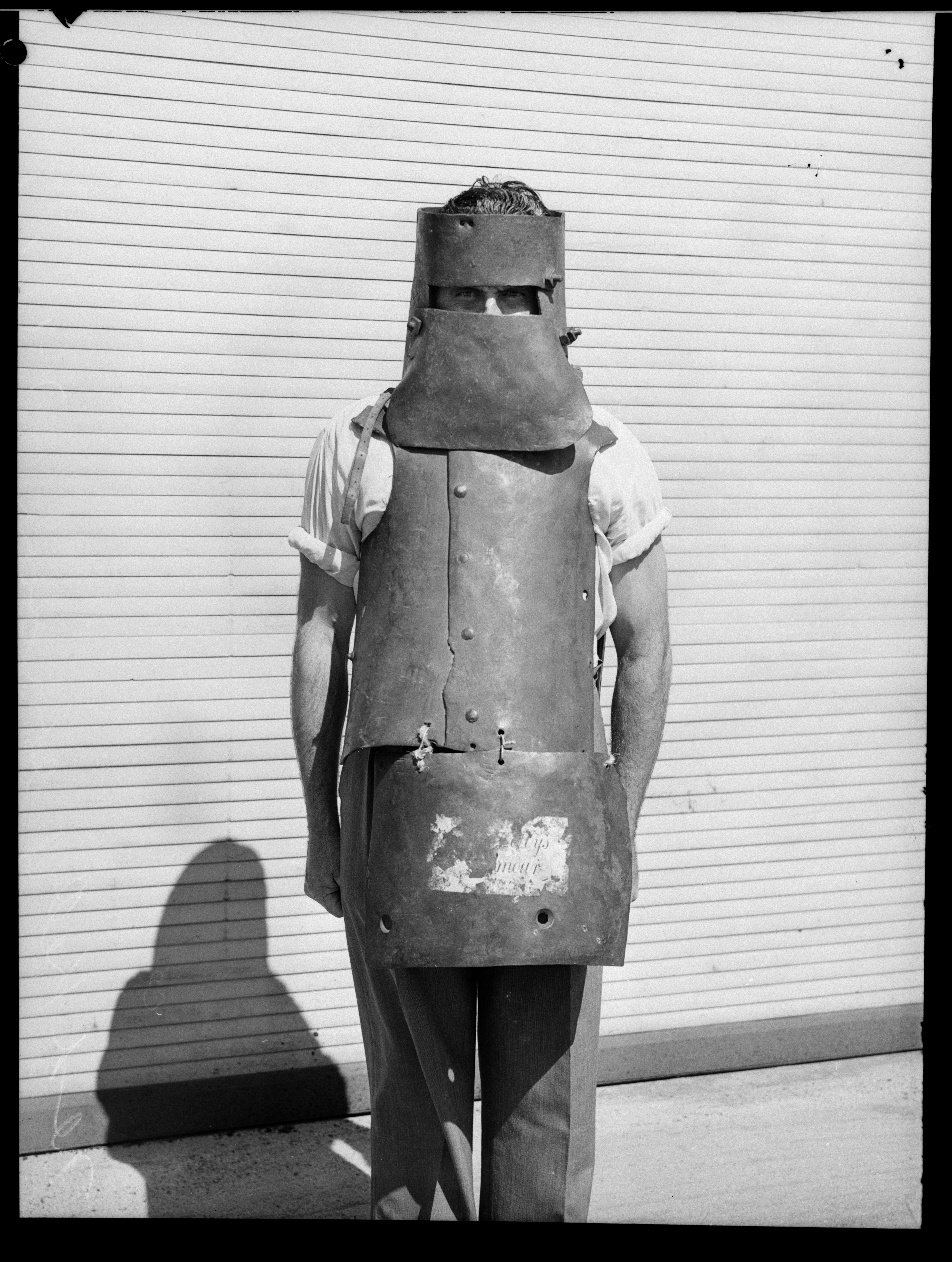 Armour used by the Kelly Gang, worn by a police officer, 1941