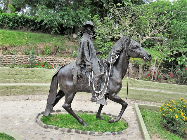 Equestrian sculpture, Parque Federico Villarreal, Barranco, Lima, Peru