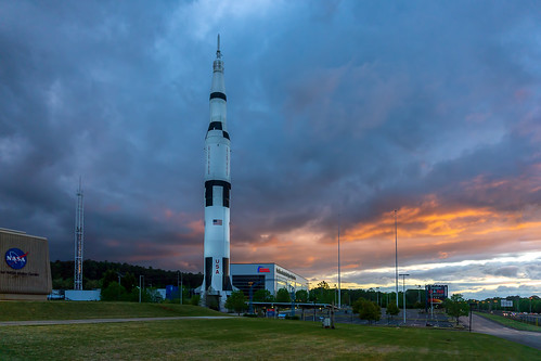 sunset rocket museum space huntsville alabama