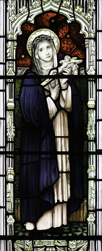St Catherine of Siena stained glass