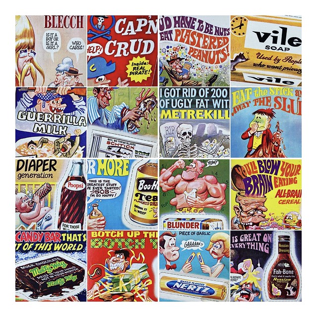 Pic Collage: Topps Wacky Ads (1969) Predecessor To Wacky Packages Stickers